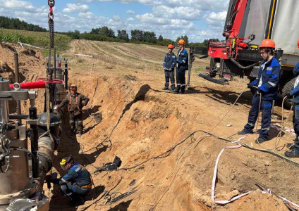 Ликвидация задвижки на газопроводе высокого давления возле д. Гинцевичи